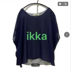 【ちょこ様専用】ikka トップス レディース 重ね着風 ネイビー　M