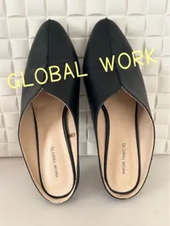 お値下げしました☆GLOBAL WORK ブラック ミュール☆