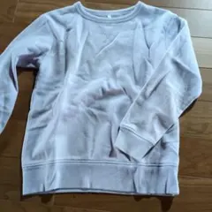 薄紫 長袖 クルーネック トレーナー