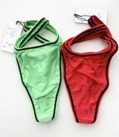 ハイレグ脇細 Tバックはぎ無し unisex 2WAY生地 ２枚組