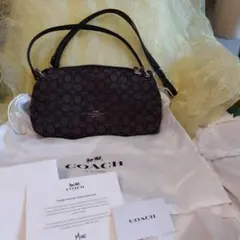 COACH ダークブラウン ショルダーバッグ
