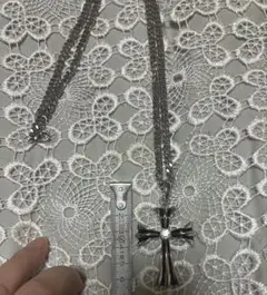 CLEAR CROSS NECKLACE HISPLINTER y2k - メルカリ