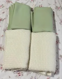 即発送 IKEA マルチカバー 4枚 ソファーカバー 座椅子カバー 緑 ホワイト