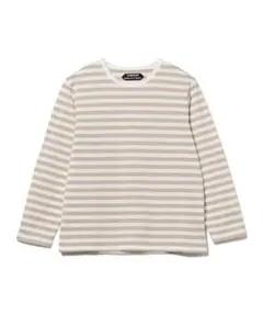 【良品】AUBERGE ボーダー 長袖 Tシャツ ベージュ 40(スビンゴールドのサムネイル