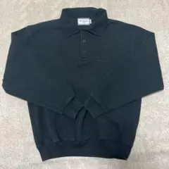 Champion 長袖ポロシャツ スウェットポロ ブラック