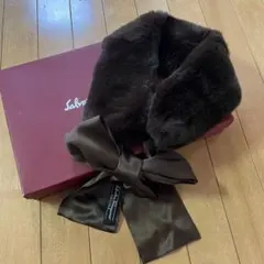 サルヴァトーレフェラガモ　マフラー　ラビット　ストール　ブラウンのサムネイル