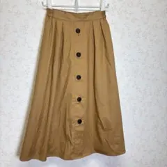 ショコラフィネローブ 秋冬物 フロントボタン フレアスカート
