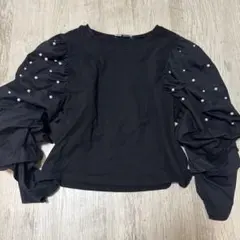 ZARA パール トップス ブラウス