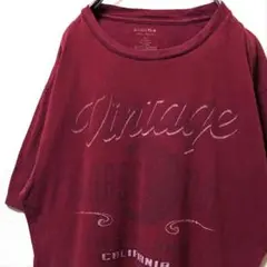 ソノマビンテージガレージタイヤカリフォルニア Tシャツえんじ色レッド赤L古着のサムネイル