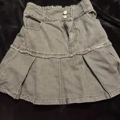 デニムスカート ブラック Sサイズ 黒 キッズ スカート 子供用