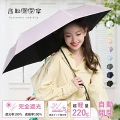【新品未使用】日傘　折り畳み　遮光100％　軽量　晴雨兼用　UVカット　自動開閉