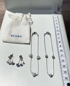 BEAMS ジュエリーセット巾着付き アクセサリー3点セット