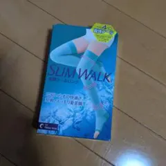 SLIM WALK 美脚クールロング S-M ホワイト/グリーン