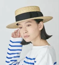 新品OVERRIDE STRAW BOATER ストローハットのサムネイル