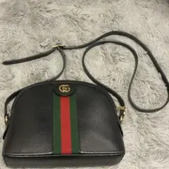 GUCCI ショルダーバッグ　オフィディア　レザー　シェリー　GG ブラック　黒