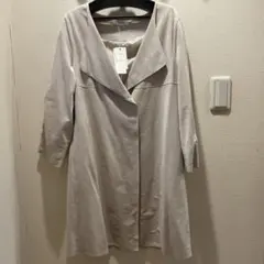 DOUDOU 新品 フェイクスエード ノーカラーコート