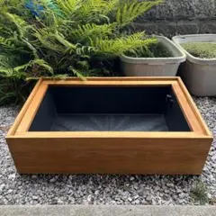 メダカ飼育ケース ビオトープ木枠NVボックスセットトロ舟 25リットル