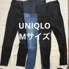 ユニクロ マタニティパンツ Mサイズ 黒2本＋デニム1本セット