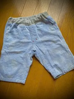 子供用　半ズボン　パイナップル柄　デニム半ズボン