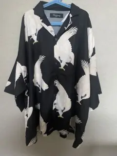 ビックシルエット　開襟　総柄シャツ