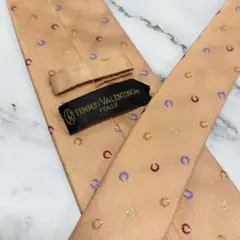 VALENTINO ヴァレンティノ ネクタイ オレンジ系 総柄 シルク