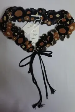 ミナペルホネン　飾りベルト ミナペルホネン letter of flower ベルト#navy | Lin total fashion