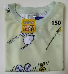 SNOOPY 150 パジャマ 女の子 男の子 イエロー 黄色 ブラック 黒のサムネイル