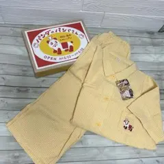 【新品】パンダ刺繍　パジャマ　Mサイズ　カイタックファミリー　前開きパジャマのサムネイル
