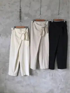 evam eva wrap pants ラップパンツ　ブラック