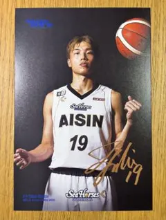 【非売品】シーホース三河 西田優大選手 ポストカード　復刻ユニフォーム