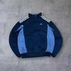00s アディダス トラックジャケット M ネイビー 好配色 スポーツMIX