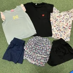 【限定値下】女の子　まとめ　Tシャツ、スカート、ショートパンツ　6点