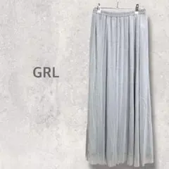 【グレイル】ロングスカート F プリーツスカート ラメ感あり ウエストゴム