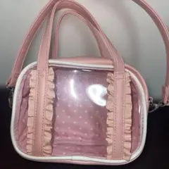推し活♡ピンク フリル付きショルダーバッグ