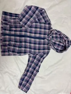 チェック柄パーカー 110cm