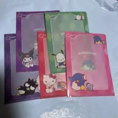 【新商品】サンリオ ミニクリアファイルガム 5種類セット 新品未使用