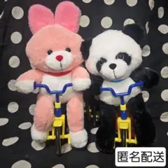 着ぐるみゆうえんち チャリ 우사기 パンダ ギミックぬいぐるみ★ タイトー限定