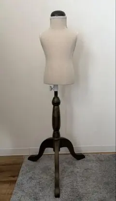 子供服キッズトルソーベージュリネン木製マネキン 3本脚美品