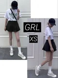 577 美品✨GRL インパン裏地付きボックスプリーツミニスカート