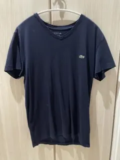 ラコステ　LACOSTE Tシャツ　Ｖネック　ネイビー ユニセックス 半袖