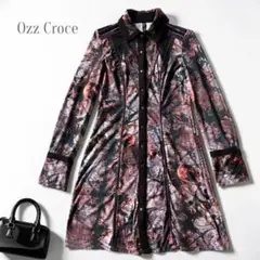 和ゴスOzzCroceゴシックゴスロリ レースアップブラウス長袖カットソー 