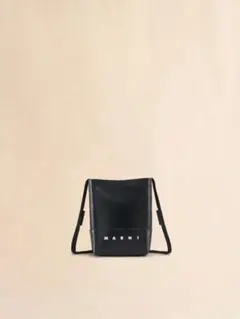 MARNI ブラック トライベッカ シューレースストラップ クロスボディバッグのサムネイル