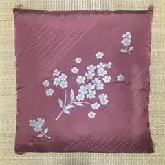 花柄　淡いあずき色　座布団4枚セット　厚さ一枚平均約10センチ