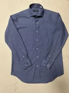 山喜ワイシャツ ネイビー Levin UOMO サイズL