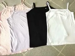 150 キャミソール 4枚セット（ホワイト・ブラック・グレー・ピンク）