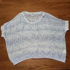 透かし編みTシャツ 半袖 Mサイズ