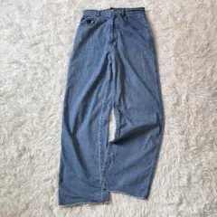 GU デニムパンツ L ブルー バックレースアップ カットオフ 綿100%のサムネイル