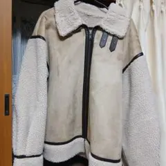 GRL フェイクムートン ボアジャケット ベージュ