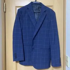 ネイビー チェック柄 スーツセット