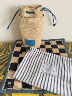 ANYA HINDMARCH ✨ラフィア 巾着型　ランチョンマットセットのサムネイル